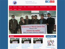 Tablet Screenshot of cancersocietynepal.org.np
